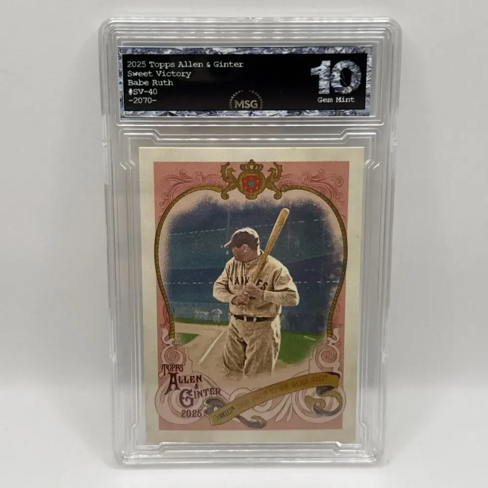 2025 Topps Allen & Ginter #SV-40 Babe Ruth Sweet Victory Card Yankees Graded 10
